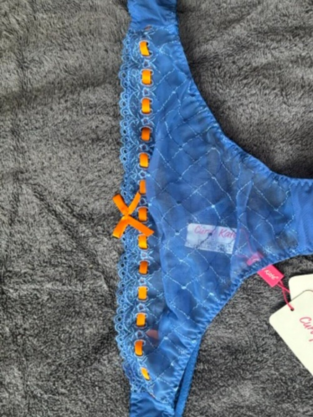 Plus Size NWT Curvy Kate Portia Thong CK4002  Blue and Orange